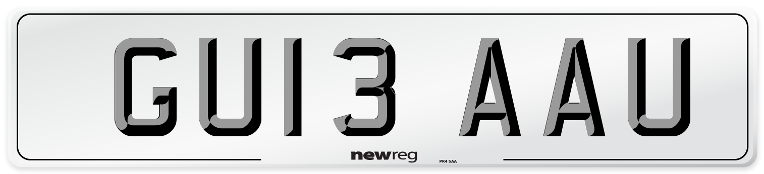 GU13 AAU Number Plate from New Reg